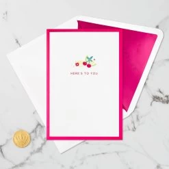 Hallmark Here's To You Cocktail Toast 3D Pop-Up Card -Hallmark Fruit Cocktail Drinks Celebration 3D PopUp Card for Her 1299LAD2897 06