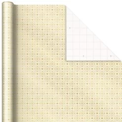 Hallmark Gold And Green 3-Pack Christmas Wrapping Paper Assortment, 120 Sq. Ft. -Hallmark Gold and Green Assortment Christmas Gift Wrap 5JXW1204 07