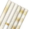 Hallmark Gold And White 6-Pack Holiday Wrapping Paper Assortment, 180 Sq. Ft. 1 Hallmark Gold And White 6-Pack Holiday Wrapping Paper Assortment, 180 Sq. Ft. -Hallmark Gold and White Christmas Wrapping Paper Assortment 5JXW1086 01