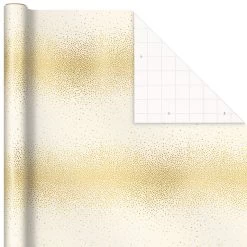 Hallmark Gold And White 6-Pack Holiday Wrapping Paper Assortment, 180 Sq. Ft. -Hallmark Gold and White Christmas Wrapping Paper Assortment 5JXW1086 03