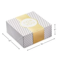 Hallmark 10" Gold And White Striped 2-Pack Gift Boxes With Bands 11 Hallmark 10" Gold And White Striped 2-Pack Gift Boxes With Bands -Hallmark Gold and White Striped 2Pack Gift Boxes With Bands 5EBC1226 04