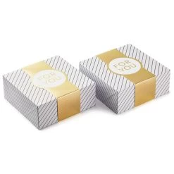 Hallmark 10" Gold And White Striped 2-Pack Gift Boxes With Bands 13 Hallmark 10" Gold And White Striped 2-Pack Gift Boxes With Bands -Hallmark Gold and White Striped 2Pack Gift Boxes With Bands 5EBC1226 06