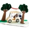 Hallmark Hope Your Day Is Good To A Tee Golf 3D Pop-Up Card -Hallmark Golf Cart Pun Good Day 3D PopUp Card 5RZH1304 01