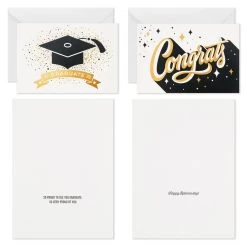 Hallmark Confetti Celebration Assorted Graduation Cards, Pack Of 36 12 Hallmark Confetti Celebration Assorted Graduation Cards, Pack Of 36 -Hallmark Grad Caps Confetti Graduation Cards Assortment 5GEY1003 04