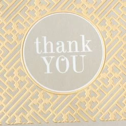 Hallmark Gray And Gold Bulk Blank Thank-You Notes, Pack Of 50 13 Hallmark Gray And Gold Bulk Blank Thank-You Notes, Pack Of 50 -Hallmark Gray and Gold Bulk Blank ThankYou Notes Multipack 3THK2522 05