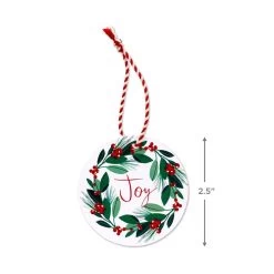 Hallmark 26" Greenery And Berries Christmas Fabric Gift Wrap With Twine And Tag -Hallmark Greenery and Berries Christmas Fabric Gift Wrap With Tag 5XW2087 05