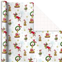 Hallmark Dr. Seuss™ Grinch 3-Pack Christmas Wrapping Paper Assortment, 105 Sq. Ft. 13 Hallmark Dr. Seuss™ Grinch 3-Pack Christmas Wrapping Paper Assortment, 105 Sq. Ft. -Hallmark Grinch 3Pack Christmas Wrapping Paper 5JXW1211 05