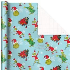 Hallmark Dr. Seuss™ Grinch 3-Pack Christmas Wrapping Paper Assortment, 105 Sq. Ft. 15 Hallmark Dr. Seuss™ Grinch 3-Pack Christmas Wrapping Paper Assortment, 105 Sq. Ft. -Hallmark Grinch 3Pack Christmas Wrapping Paper 5JXW1211 07