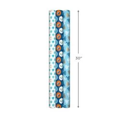 Hallmark Blue Hanukkah Designs 3-Pack Wrapping Paper Assortment, 120 Sq. Ft. -Hallmark Hanukkah Designs Wrapping Paper Assortment 5JXW1257 07