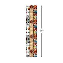 Hallmark Harry Potter™ 3-Pack Assorted Wrapping Paper, 60 Sq. Ft. Total -Hallmark Harry Potter Assorted Wrapping Paper Pack 5EWR2958 08