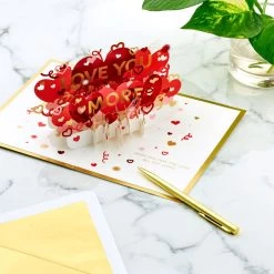 Hallmark Love You More 3D Pop-Up Love Card 15 Hallmark Love You More 3D Pop-Up Love Card -Hallmark Heart Pattern 3D PopUp Love Card 1299IAV5835 06