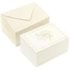 Hallmark Bulk Ivory And Gold Blank Wedding Thank-You Notes, Box Of 100 -Hallmark Ivory and Gold Blank Wedding ThankYou Notes Bulk Pack 5STZ1065 01