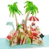 Hallmark Jolly Holidays Beach Santa 3D Pop-Up Christmas Card -Hallmark Jolly Holidays Beach Santa 3D PopUp Christmas Card 1299IXC7394 01