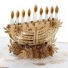 Hallmark Season Full Of Light 3D Pop-Up Hanukkah Card -Hallmark Menorah 3D PopUp Hanukkah Card 5XXH1003 01