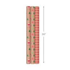 Hallmark Merry Kraft Prints 3-Pack Christmas Wrapping Paper, 90 Sq. Ft. -Hallmark Merry Kraft Prints 3Pack Christmas Wrapping Paper 5JXW1050 04