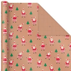 Hallmark Merry Kraft Prints 3-Pack Christmas Wrapping Paper, 90 Sq. Ft. -Hallmark Merry Kraft Prints 3Pack Christmas Wrapping Paper 5JXW1050 05
