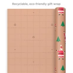 Hallmark Merry Kraft Prints 3-Pack Christmas Wrapping Paper, 90 Sq. Ft. -Hallmark Merry Kraft Prints 3Pack Christmas Wrapping Paper 5JXW1050 08
