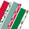Hallmark Mod Holiday 3-Pack Reversible Wrapping Paper Assortment, 120 Sq. Ft. -Hallmark Mod Holiday Assorted Reversible Wrapping Paper 5JXW1072 01