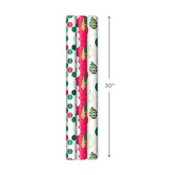 Hallmark Mod Holiday 3-Pack Reversible Wrapping Paper Assortment, 120 Sq. Ft. 10 Hallmark Mod Holiday 3-Pack Reversible Wrapping Paper Assortment, 120 Sq. Ft. -Hallmark Mod Holiday Assorted Reversible Wrapping Paper 5JXW1072 03