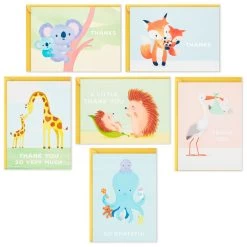 Hallmark Mom And Baby Animal Assortment Blank Thank-You Notes, Pack Of 48 -Hallmark Mom and Baby Animal Assortment Blank ThankYou Notes 5STZ1134 02