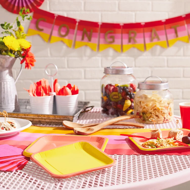 Hallmark Color Pop 96-Piece Tableware Basics Party Kit, Orange And Yellow 5 Hallmark Color Pop 96-Piece Tableware Basics Party Kit, Orange And Yellow - Image 3