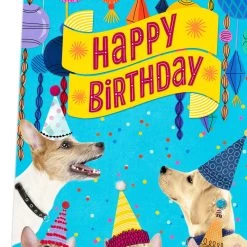 Hallmark 16" Party Cats And Dogs Jumbo Birthday Card From All -Hallmark Party Cats Dogs Birthday Card From Us 1299CBG3004 04