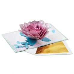 Hallmark The Special Place You Will Always Hold In My Heart Love Card -Hallmark Pink Lotus Flower 3D PopUp Love Card for Her 1299LAD2887 03