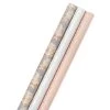 Hallmark Pink And Gray 3-Pack Wrapping Paper, 85 Sq. Ft. Total -Hallmark Pink and Gray 2 Standard 1 Foil 3Pack Gift Wrap 5EWR6421 01