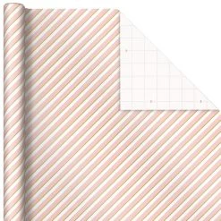 Hallmark Pink And Mint Assorted 3-Pack Christmas Wrapping Paper, 120 Sq. Ft. -Hallmark Pink and Mint Christmas Wrapping Paper Assortment 5JXW1083 05