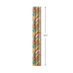Hallmark Primary Birthday 3-Pack Kraft Wrapping Paper, 105 Sq. Ft. Total 10 Hallmark Primary Birthday 3-Pack Kraft Wrapping Paper, 105 Sq. Ft. Total -Hallmark Primary Birthday 3Pack Kraft Wrapping Paper 5EWR6409 03