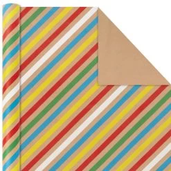 Hallmark Primary Birthday 3-Pack Kraft Wrapping Paper, 105 Sq. Ft. Total 12 Hallmark Primary Birthday 3-Pack Kraft Wrapping Paper, 105 Sq. Ft. Total -Hallmark Primary Birthday 3Pack Kraft Wrapping Paper 5EWR6409 05