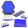 Hallmark Color Pop 60-Piece Tableware Premium Party Kit, Blue Hexagon 2 Hallmark Color Pop 60-Piece Tableware Premium Party Kit, Blue Hexagon -Hallmark Purple Hexagon Shape Plates Party in a Box Supplies 5CLP1012 01