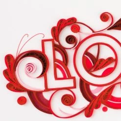 Hallmark With All My Heart Quilled Paper Handmade Love Card -Hallmark Red Letters Quilled Paper Handmade Romantic Love Card 1299LAD2811 04