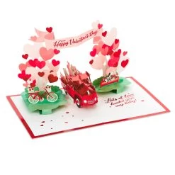 Hallmark Special Delivery 3D Pop-Up Valentine's Day Card -Hallmark Red Truck With Flowers 3D PopUp Valentines Day Card 1299IAV6066 04
