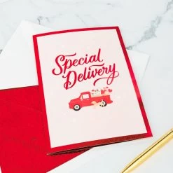 Hallmark Special Delivery 3D Pop-Up Valentine's Day Card -Hallmark Red Truck With Flowers 3D PopUp Valentines Day Card 1299IAV6066 07