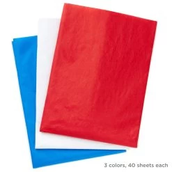 Hallmark Red/White/Blue 3-Pack Bulk Tissue Paper, 120 Sheets -Hallmark RedWhiteBlue 3Pack Bulk Tissue Paper 5TIS1140 04