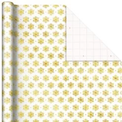 Hallmark Christmas Gift Wrap Kit With Wrapping Paper, Bows, Ribbons And Tags -Hallmark RedWhiteGreen 3Roll Holiday Wrapping Paper Set 5JXW1200 04