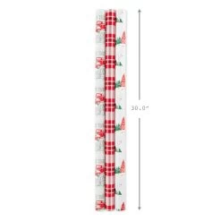 Hallmark Rustic Winter 3-Pack Reversible Metallic Christmas Wrapping Paper, 120 Sq. Ft. 10 Hallmark Rustic Winter 3-Pack Reversible Metallic Christmas Wrapping Paper, 120 Sq. Ft. -Hallmark Rustic Winter Reversible Christmas Wrapping Paper 5JXW1034 03