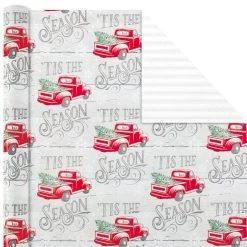 Hallmark Rustic Winter 3-Pack Reversible Metallic Christmas Wrapping Paper, 120 Sq. Ft. 11 Hallmark Rustic Winter 3-Pack Reversible Metallic Christmas Wrapping Paper, 120 Sq. Ft. -Hallmark Rustic Winter Reversible Christmas Wrapping Paper 5JXW1034 04