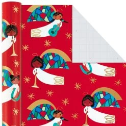 Hallmark Santa Fun 3-Pack Christmas Wrapping Paper Assortment, 120 Sq. Ft. -Hallmark Santa Fun Hallmark Mahogany Christmas Wrapping Paper 5JXW1037 07