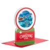 Hallmark Santa's Sleigh Snow Globe Musical 3D Pop-Up Christmas Card With Motion