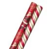 Hallmark Santa And Stripes 2-Pack Christmas Wrapping Paper Assortment, 160 Sq. Ft. -Hallmark Santa and Stripes Assorted Christmas Wrapping Paper 5JXW1055 01