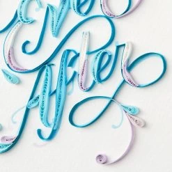 Hallmark Happily Ever After Quilled Paper Handmade Wedding Card -Hallmark Script Letters Quilled Paper Handmade Wedding Card 1299LAD9615 04