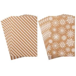Hallmark Snowflakes And Stripes 12-Pack Designed Brown Shirt Boxes -Hallmark Snowflakes and Stripes 12Pack Designed Shirt Boxes 5XBC1123 05