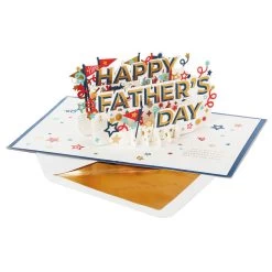 Hallmark Celebrate Stars And Pennants 3D Pop-Up Father's Day Card -Hallmark Stars and Pennants 3D PopUp Fathers Day Card 1299IMM2045 02