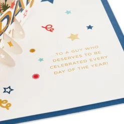 Hallmark Celebrate Stars And Pennants 3D Pop-Up Father's Day Card -Hallmark Stars and Pennants 3D PopUp Fathers Day Card 1299IMM2045 03