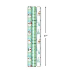 Hallmark Pastel Christmas Prints 3-Pack Wrapping Paper, 120 Sq. Ft. 15 Hallmark Pastel Christmas Prints 3-Pack Wrapping Paper, 120 Sq. Ft. -Hallmark Storybook Scenes 3Pack Christmas Wrapping Paper 5JXW1081 07