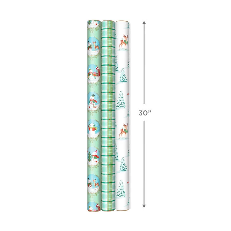 Hallmark Pastel Christmas Prints 3-Pack Wrapping Paper, 120 Sq. Ft. 9 Hallmark Pastel Christmas Prints 3-Pack Wrapping Paper, 120 Sq. Ft. - Image 7