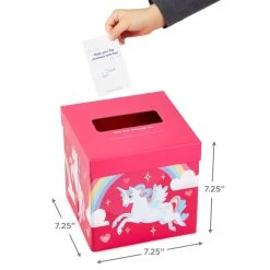 Hallmark Colorful Unicorn Classroom Valentines Set With Light-Up, Musical Mailbox 10 Hallmark Colorful Unicorn Classroom Valentines Set With Light-Up, Musical Mailbox -Hallmark Unicorn Kids Classroom Exchange Valentines and Box 5VBX2959 04