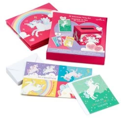 Hallmark Colorful Unicorn Classroom Valentines Set With Light-Up, Musical Mailbox 11 Hallmark Colorful Unicorn Classroom Valentines Set With Light-Up, Musical Mailbox -Hallmark Unicorn Kids Classroom Exchange Valentines and Box 5VBX2959 05